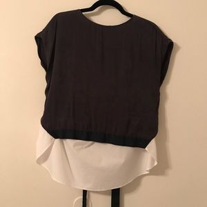 Zara High low shirt with tie in the back